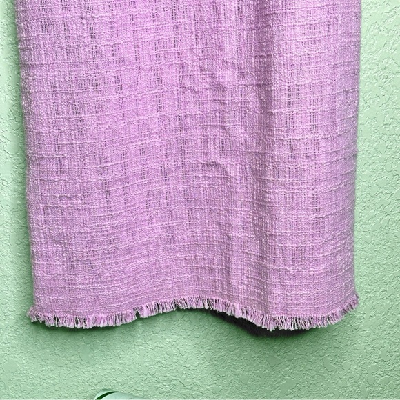 J. Crew Belted Textured Tweed Sheath Dress in Sundrenched Peony Pink Sz 4 - Picture 6 of 12